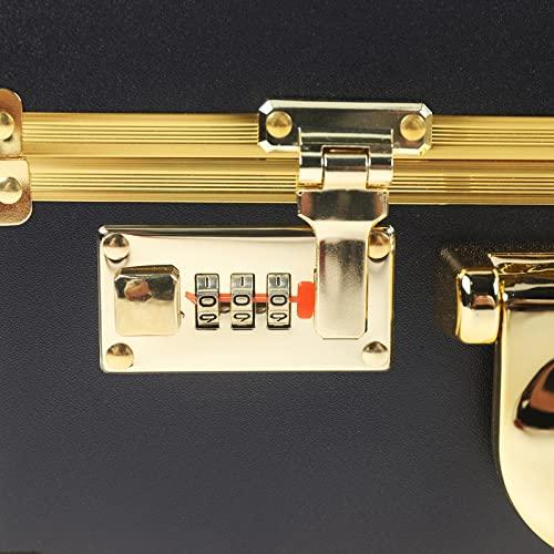 Fetcoi Fetcoi Barber Case Barber Carrying Case, Portable Hairdressing Tool Storage Barber Suitcase Barber Tool Box with Lock for Scissors Clippers Barber Supplies (Gold)