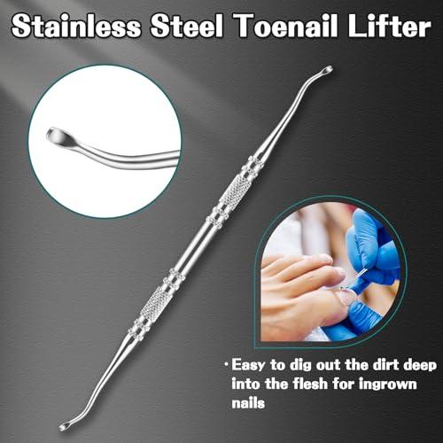 JTIEO JTIEO 4 Pack Ingrown Toenail Clippers Kit for Ingrown & Thick Nail Ingrown Toenail Treatment Ingrown Toenail Removal Kit Professional Tool