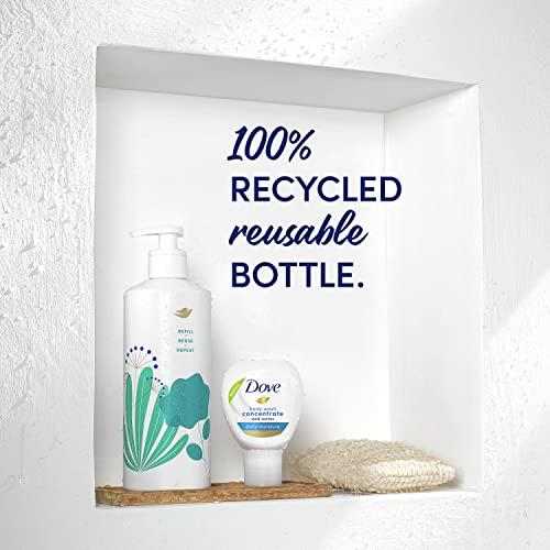 Dove Dove Concentrate Refill and 100 percent Recycled Reusable Bottle for Instantly Soft Skin Daily Moisture Starter Kit for Lasting Nourishment Body Care 4 Fl oz (makes 16 Fl oz)