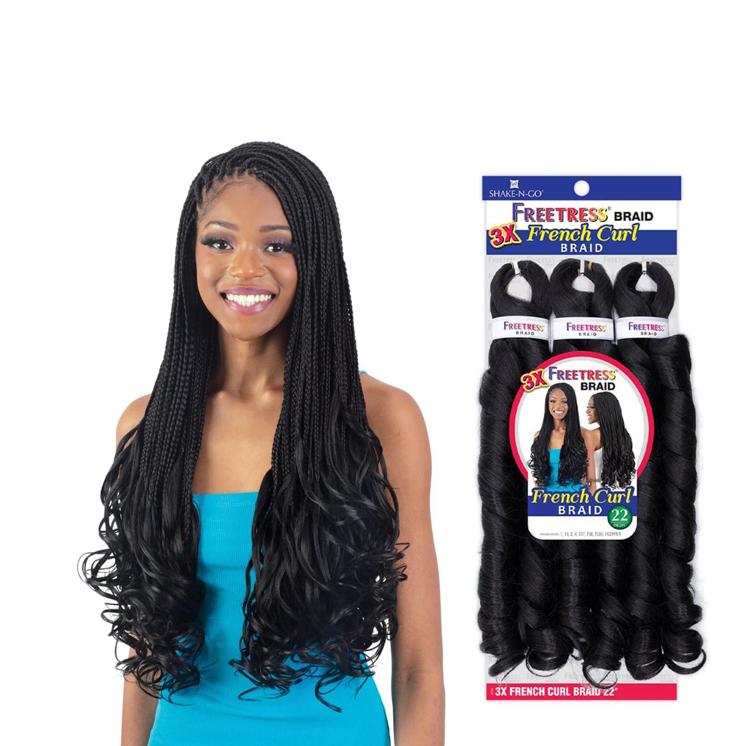 FREE TRESS FreeTress Crochet Braids 3X French Curl 22" (pack of 1, T530)