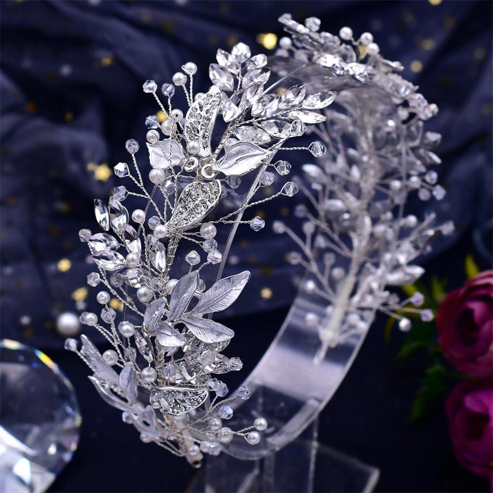 Niiyyjj Niiyyjj Woman Weddimg Headband Bridesmaid Hair Jewelry Flower Bridal Headdress Pageant Hair Ornament HP272-g
