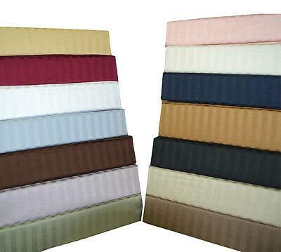 B$R Bedding\'s B$R Bedding's 3-Piece Massage Table Spa Sheet Set (1Pc Fitted Sheet Fit up to 7" Inch Deep Pocket, 1Pc Flat Sheet & 1Pc Fitted Face Rest Cover) 750-TC 100% Egyptian Cotton Wine Stripe