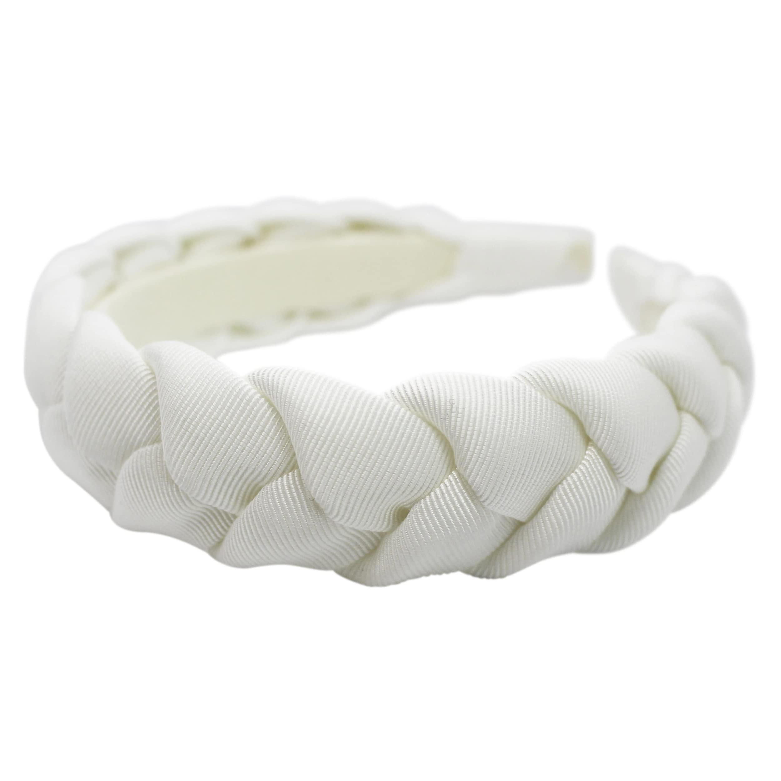 Anna Fashion Headbands Anna Fashion Headband, Braid, Grossgrain 1.5" Wide Ivory
