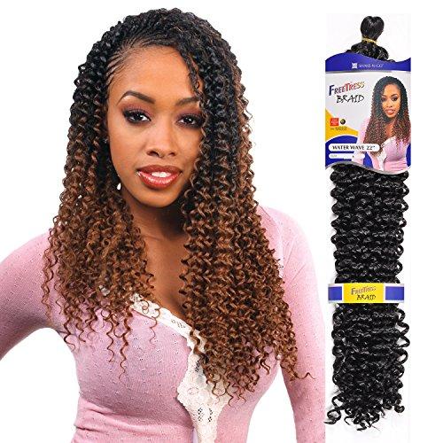 Freetress Synthetic Hair Braids FreeTress Water Wave Bulk 22" (6-Pack, TP1B/27)