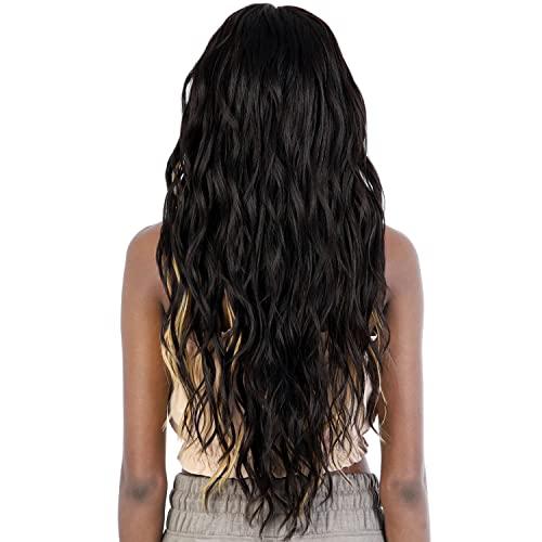 Motown Tress Motown Tress (Ldp-vienna - Heat Resistant Fiber HD Invisible Lace Front Wig in JET BLACK