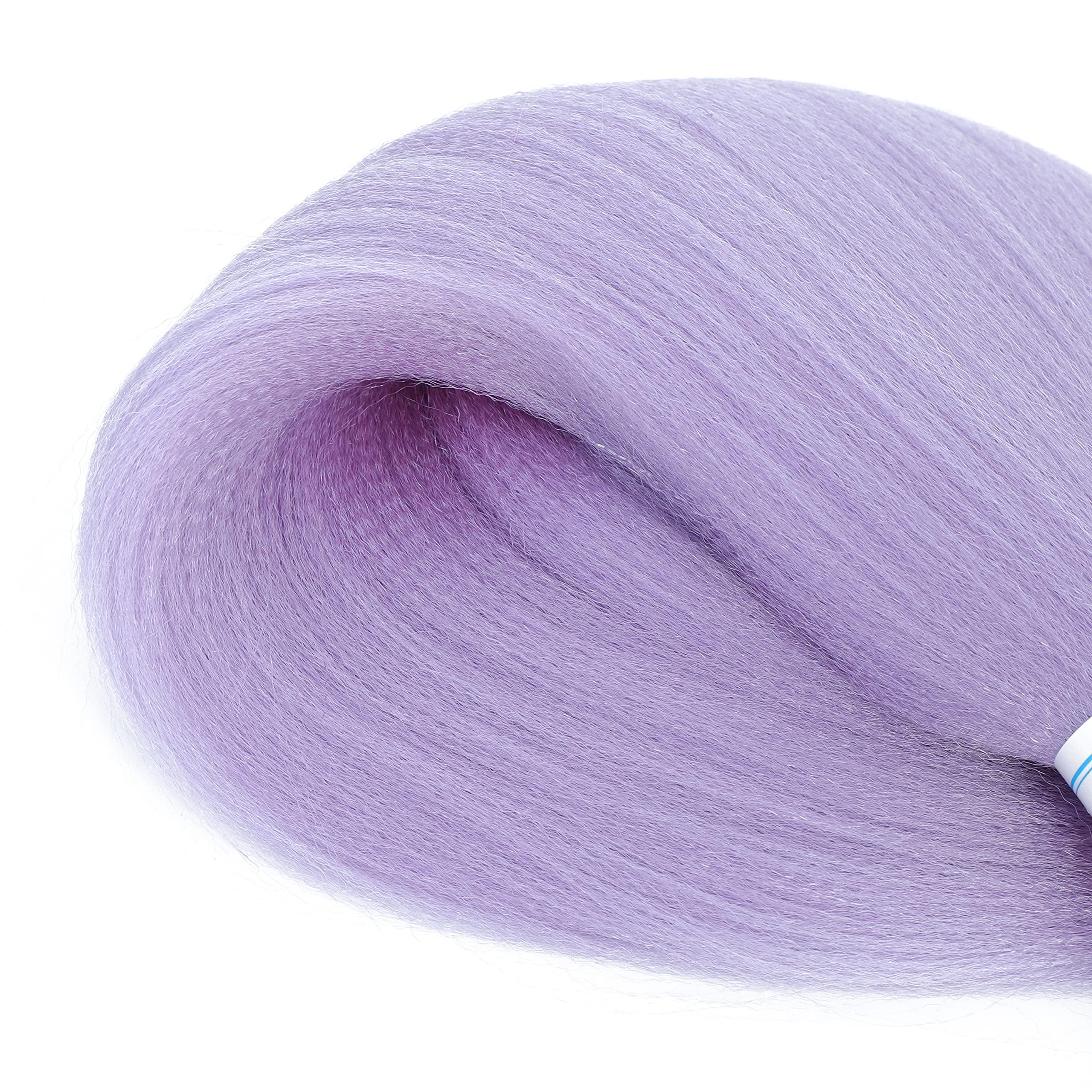 SHCLYING SHCLYING Purple Braiding Hair Pre Stretched,Top Synthetic Pre Stretched Braiding Hair Extensions,Easy Braid 26inch 3packs Yaki Texture Crochet Hair Braids.