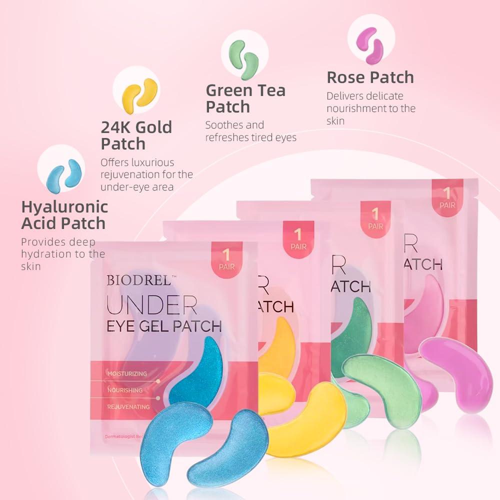 BIODREL BIODREL- Under Eye Patches (20 Pairs) for Dark Circles, Puffy Eyes, Wrinkles, Eye Bags Treatment - Collagen Mask for Men & Women with Retinol, Vitamin C - Cooling Eye Gel Pads - Puffiness Care Masks