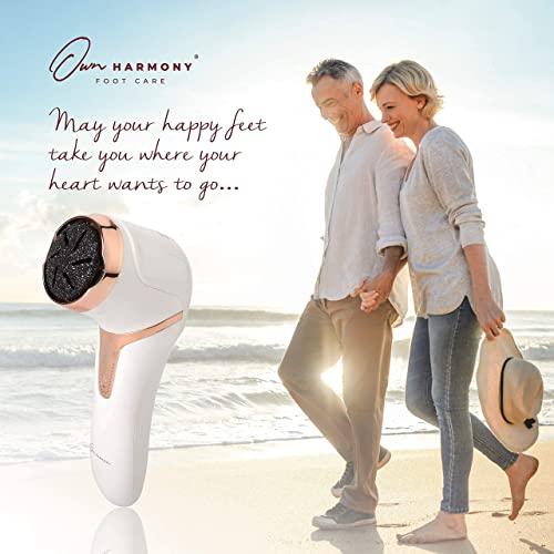 Own Harmony Own Harmony 2 Electric Foot Callus Removers with Vacuum and 6 Rollers Bundle - Professional Pedicure Tools for Pedi Feet Care Vac, Electronic Foot File CR2100 - Best for Hard, Dry, Cracked, Dead Skin