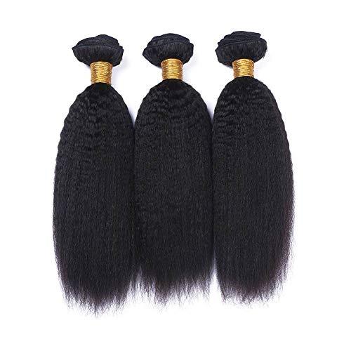 Tony beauty hair Tony Beauty Hair Kinky Straight Malaysian Human Hair Weave Extensions Wholesale 3/4Pcs Lot Iralian Coarse Yaki Virgin Remy Human Hair Bundles Deals 7A Grade Hair Weaving (10 12 14)