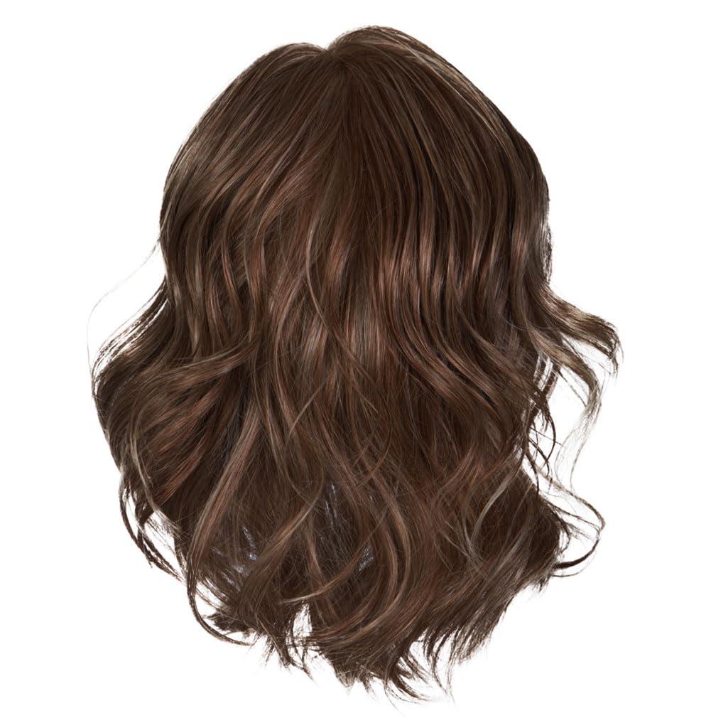 Hair u wear Raquel Welch Director\'s Pick Should Length Layered Wig With Hand Tied Base by Hairuwear, Petite Average Cap, RL8/12SS Shaded Iced Mocha