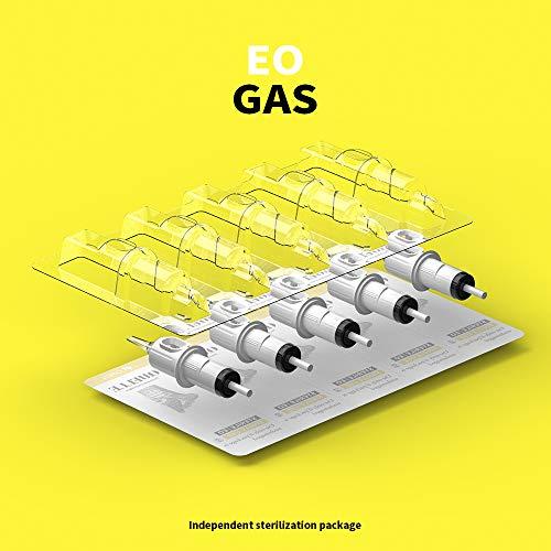 Hawink HAWINK 5RL Tattoo Needles Cartridge #10 Bugpin 5 Round Liner X-Taper 50PCS with Membrane Professional Disposable EN05S-50-1005RL