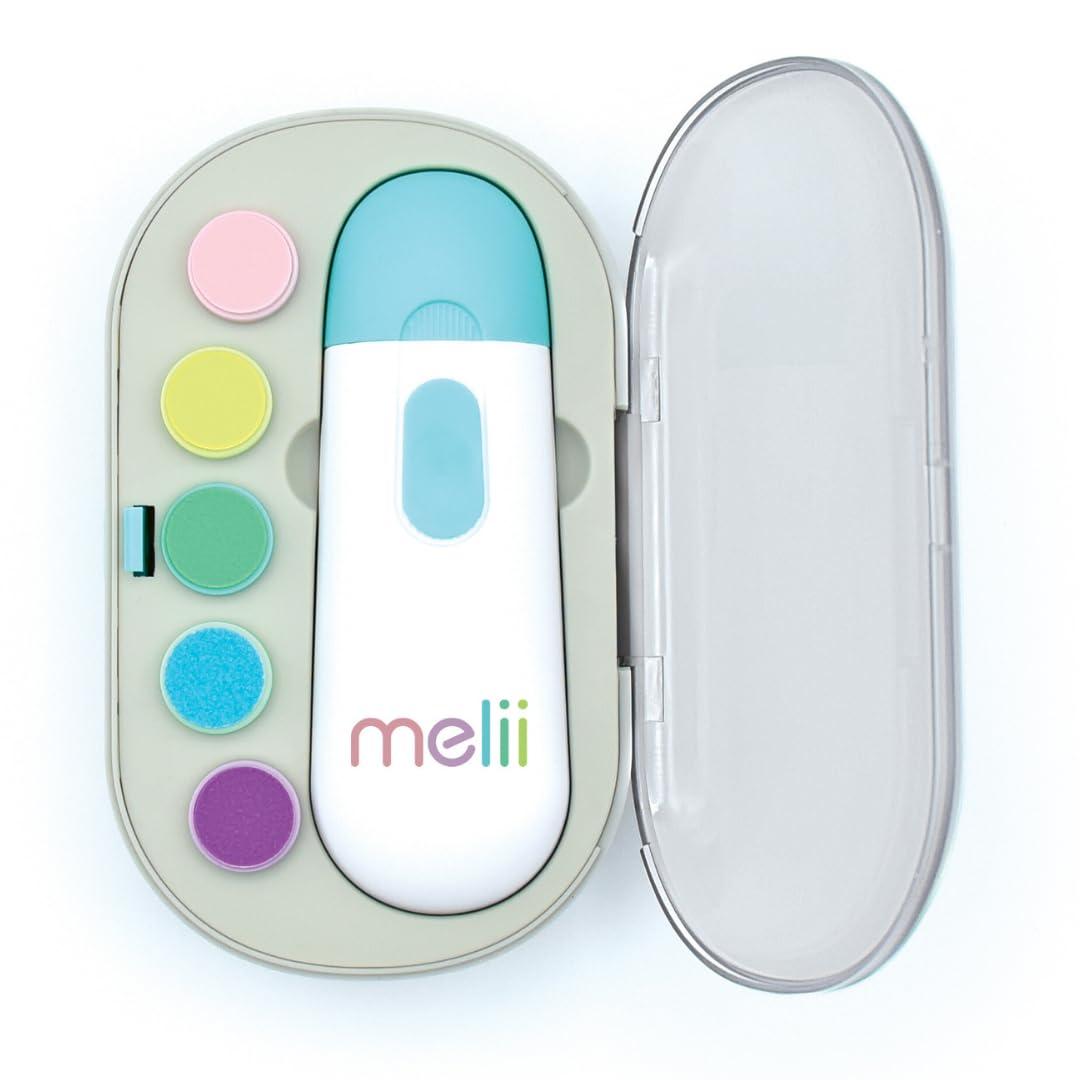 melii melii Electric Nail File, Safe Trimmer & Clipper for Newborn Babies, Toddlers, Kids & Adults-Comes with Two Speeds and 5 Different Discs