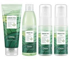 Ottie Ottie Green Tea Skin Care Set(5 items) / Cleansing Foam 150ml, Toner 200ml, Essence 40ml, Cream 40ml, Eye Cream 30ml