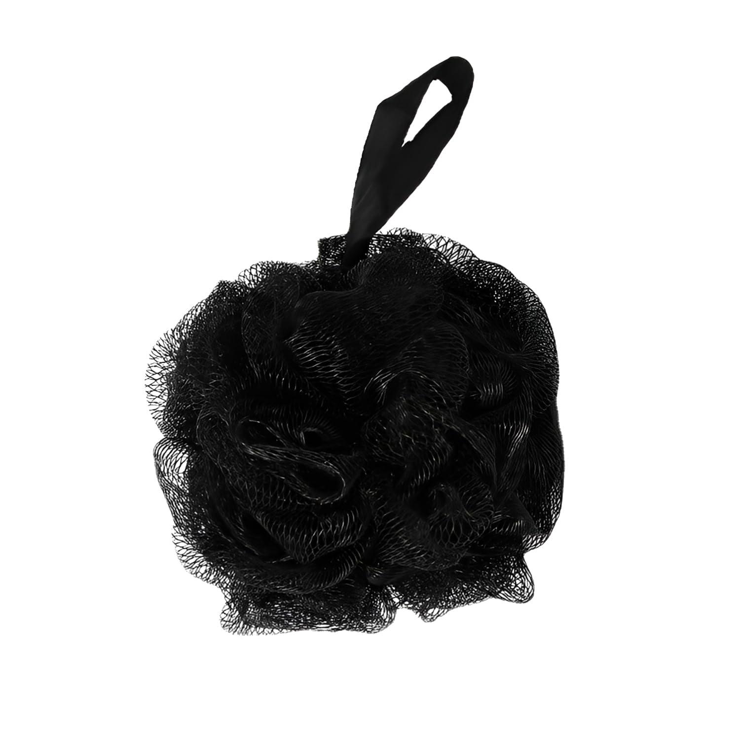SEVENHEAD SEVENHEAD Bath Sponge Shower Loofahs, Black, 50g/Piece, Mesh Pouf Bath Scrunchies Body Wash Puff(Set of 4)