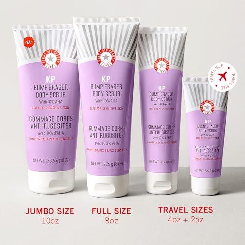 First Aid Beauty First Aid Beauty - KP Bump Eraser Body Scrub with 10% AHA, Keratosis Pilaris Skin Exfoliater with Glycolic and Lactic acids, Helps Reduce Chicken Skin Bumps, Safe for Sensitive Skin, 10 oz