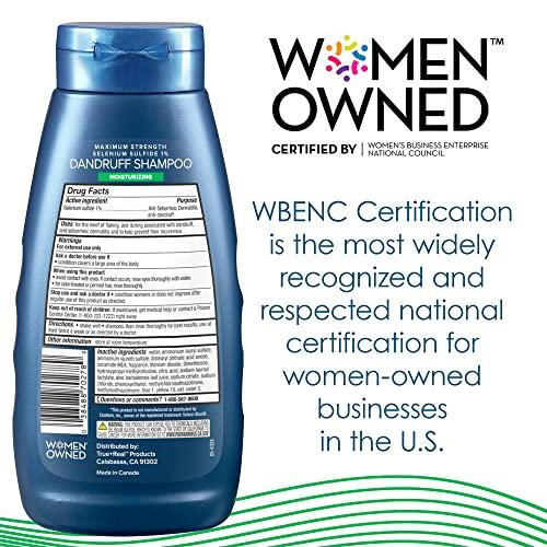 True+Real True+Real Moisturizing Dandruff Shampoo with Aloe and Selenium Sulfide 1%, 11fl oz