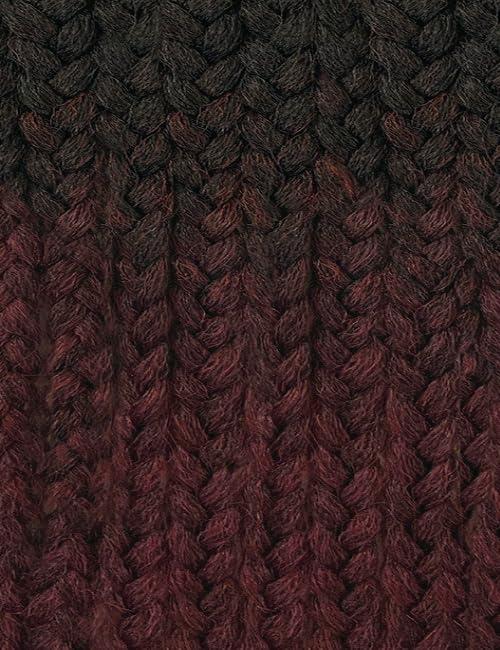 Outre Outre - 4x4 Lace Front Wig - MIDDLE PART FRENCH CURL BOX BRAIDS 26\" (DR BURGUNDY)