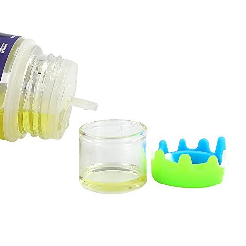 TKK glass concentrate containers 6ml with silicone lids Non Stick glass wax container for Oil, Lip Balm,Cosmetic, Lotion, Cream, Eye shadow, ?Color mixing) (100pcs)