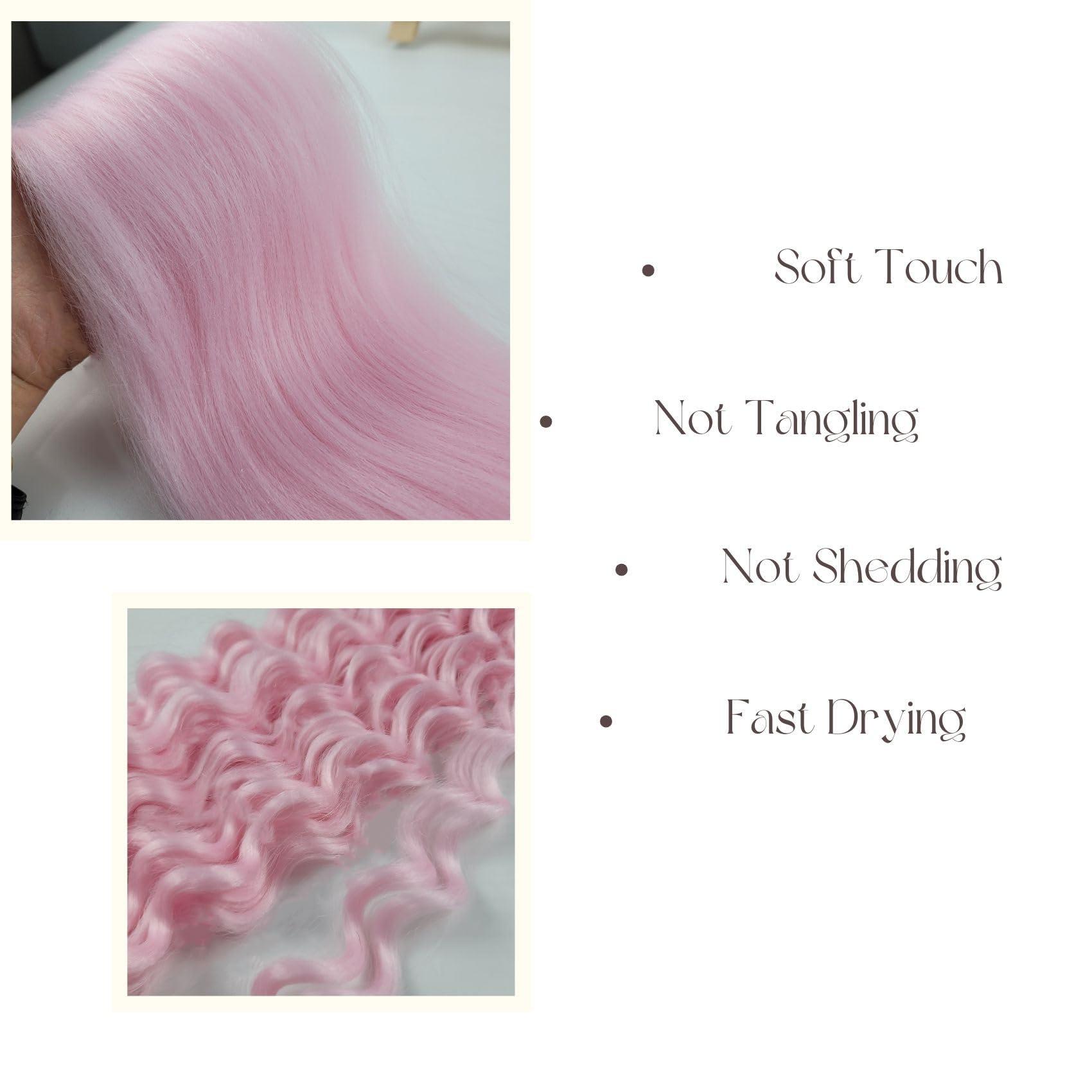 Leticia Pink Boho Braiding Hair for Boho Braids Braid in Hair Pre stretched Boho Braiding Hair