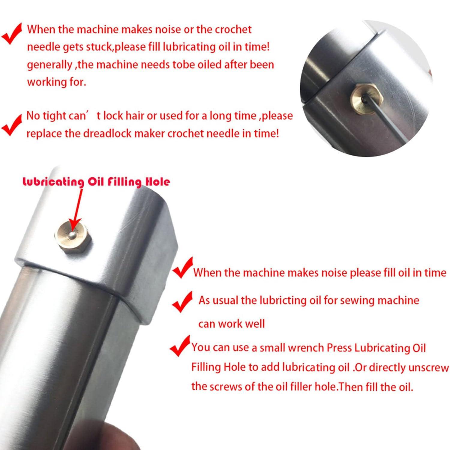 DAZULI DAZULI Dreadlocks Machine,Dreadlock Machine Kit for Locs Electric Instant Portable Dreadlocks Machine loc Machine Dreadlock Maker Can Be Directly Work on Head or Braiding Synthetic Hair,8mm