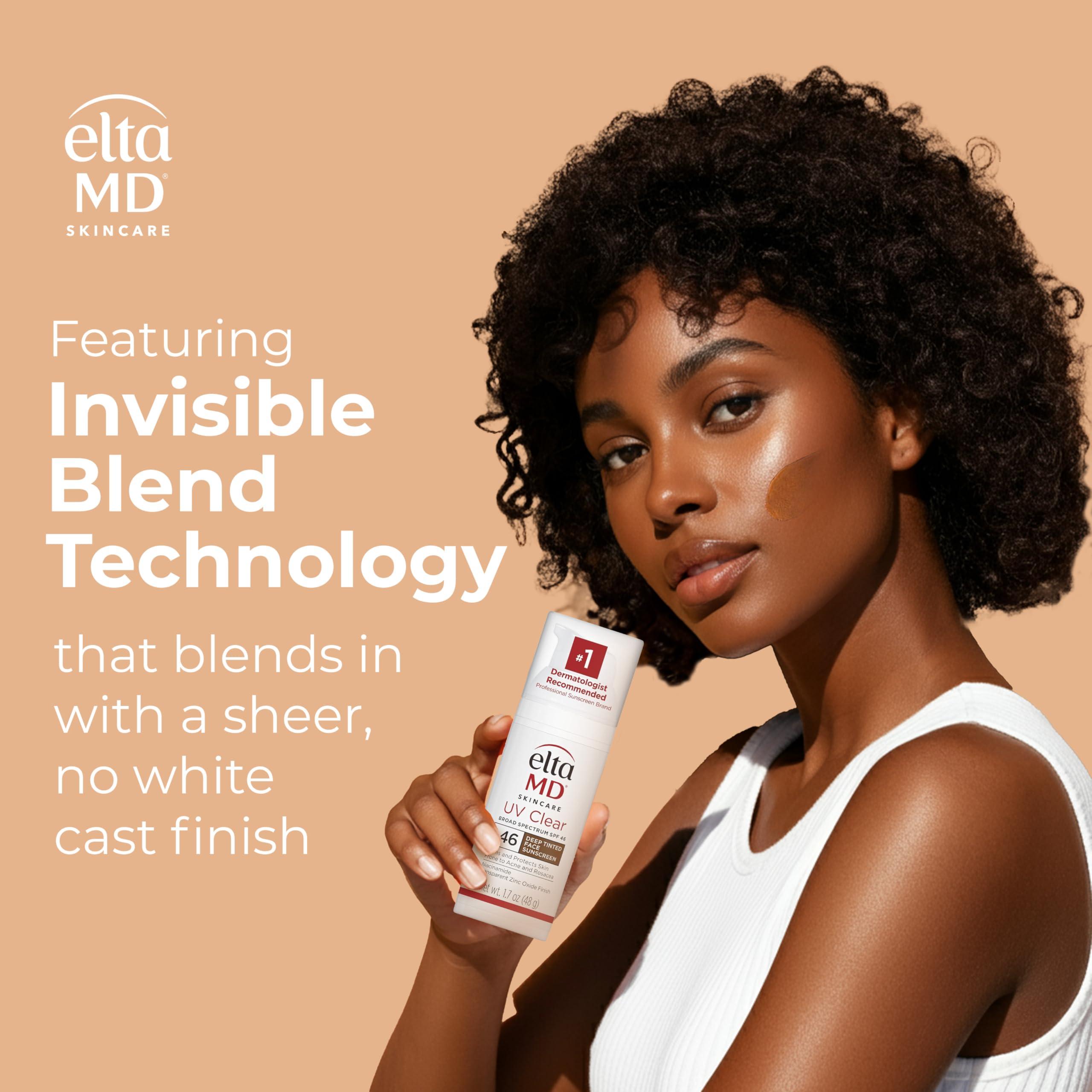 EltaMD EltaMD UV Clear Deep Tinted Sunscreen for Face - Deep Tinted SPF 46 with Zinc Oxide, Oil-Free, Dermatologist Recommended Face Sunscreen, 1.7 oz