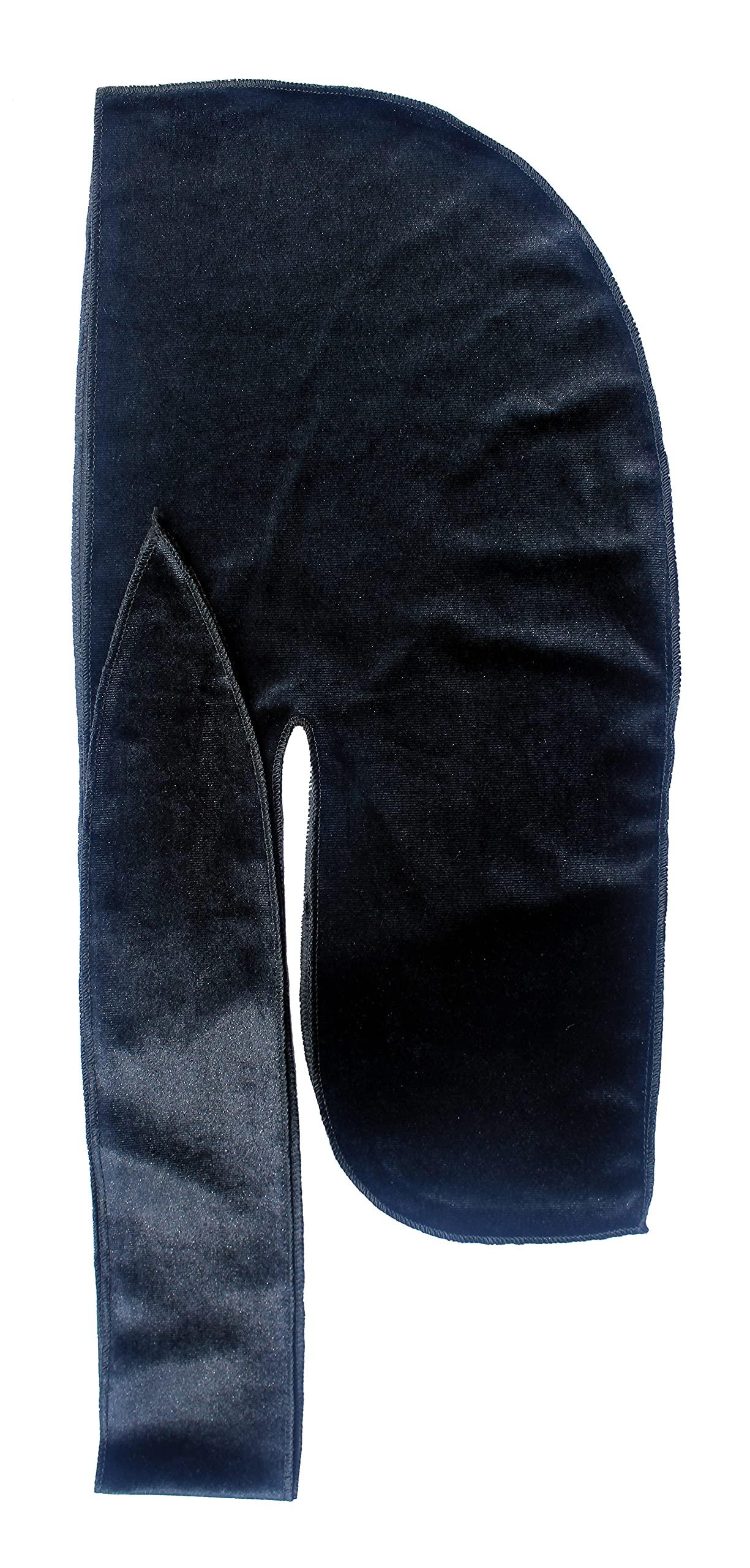 Fabz Beauty Fabz Beauty Silky Durag Velvet Black, Luxury Velvet Durags for Men and Women, Headwraps, Bandana Perfect for Dreadlocks, 360 Waves, Curls
