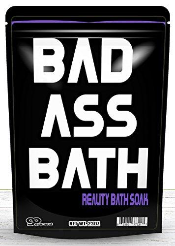 Gears Out Badass Bath Soak – Bad Ass Bath Salts Purple Bath Funny Gifts for Friends Funny Bath Products Spa Gifts for Men Stocking Stuffers Gag Gifts for Women Cool Gifts for Guys Dad Unisex White Elephant Gift