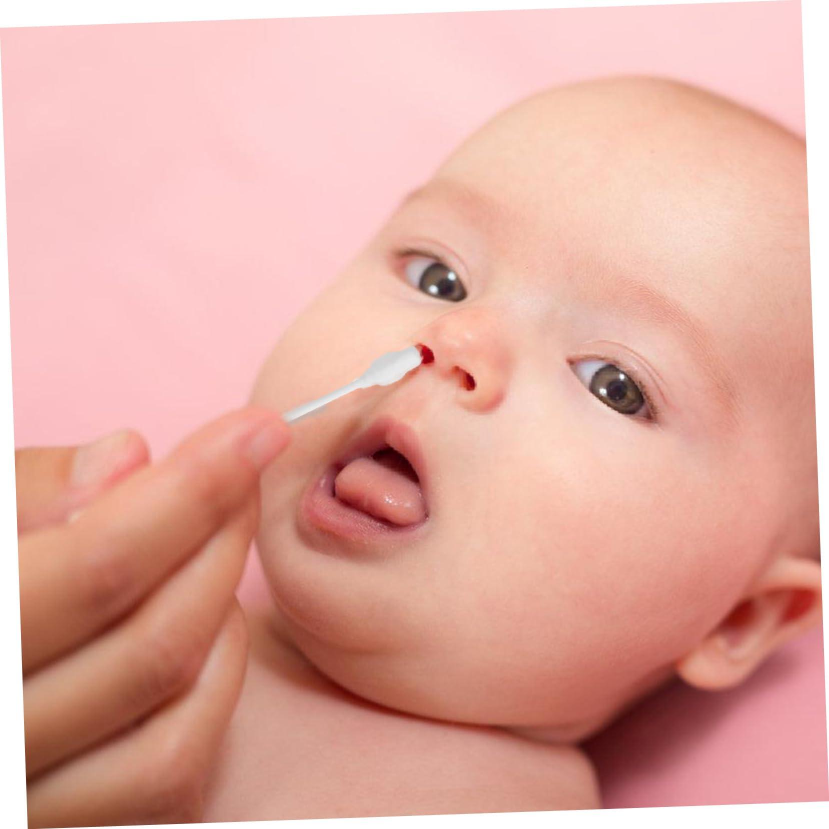 GLEAVI 100pcs Double Ended Cotton Wwabs Ear Wax Cotton Swab Baby Safety Cotton Bud Stick Swab Baby Ear Wax Cleaner Toddler Cotton Swab Large Tips Design Swab Ear Cotton Stick Earpick Swab