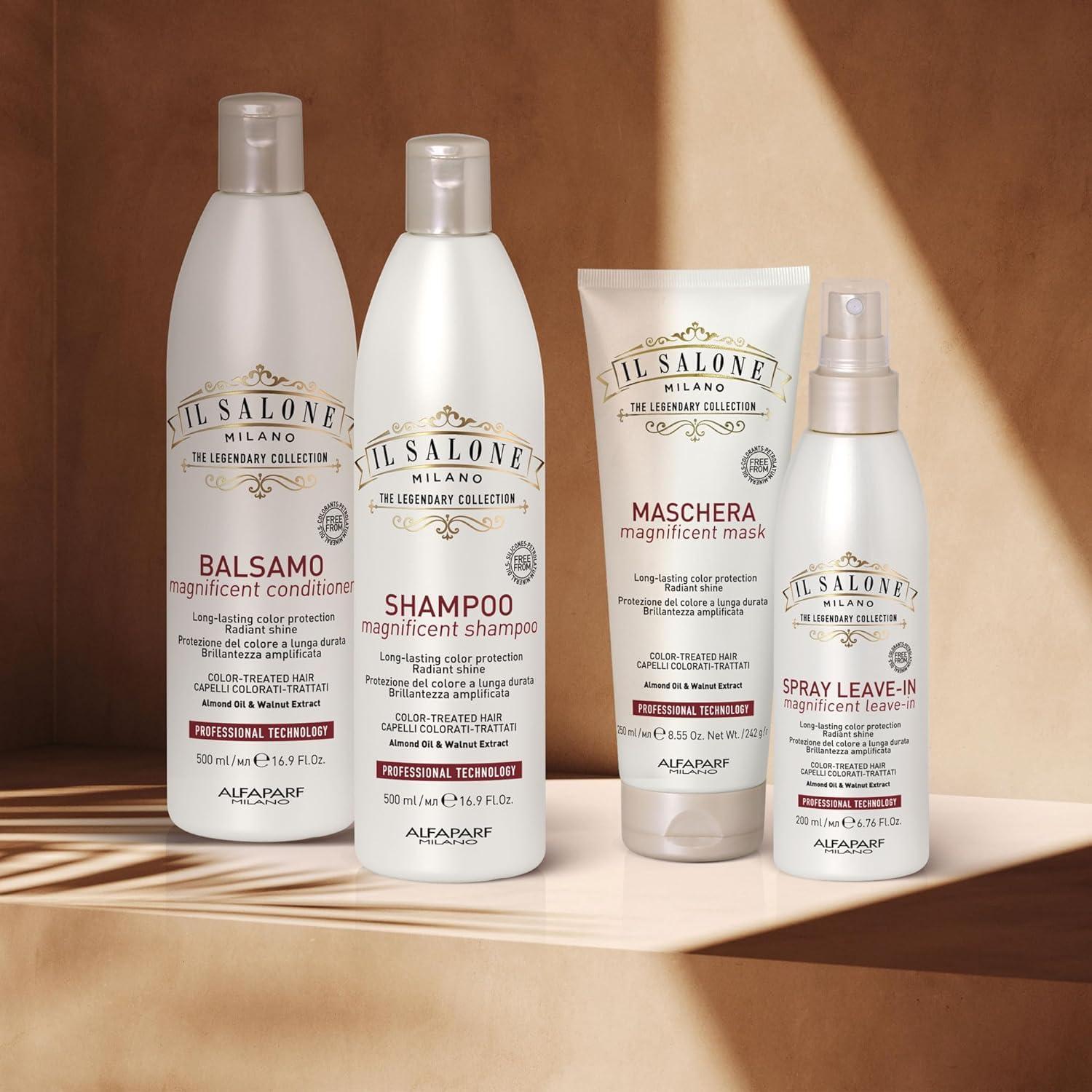 Il Salone Milano The Legendary Collection Alfaparf Il Salone Milano Professional Magnificent Mask - Moisturizing Hair Mask for Color Treated Hair - Provides Lasting Color Protection + Shine - Vegan, Salon-Quality Hair Care (16.9 oz / 500 ml)