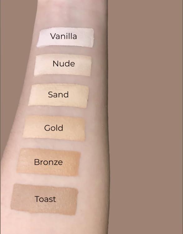 BIANCA MAKEUP Absolute Foundation | Bianca Makeup | Liquid Foundation with Full Coverage | Shine and Oil Control | 24-hour Wear | Water and Humidity Resistant | Various Shades (Gold, 0.10 Fl Oz)