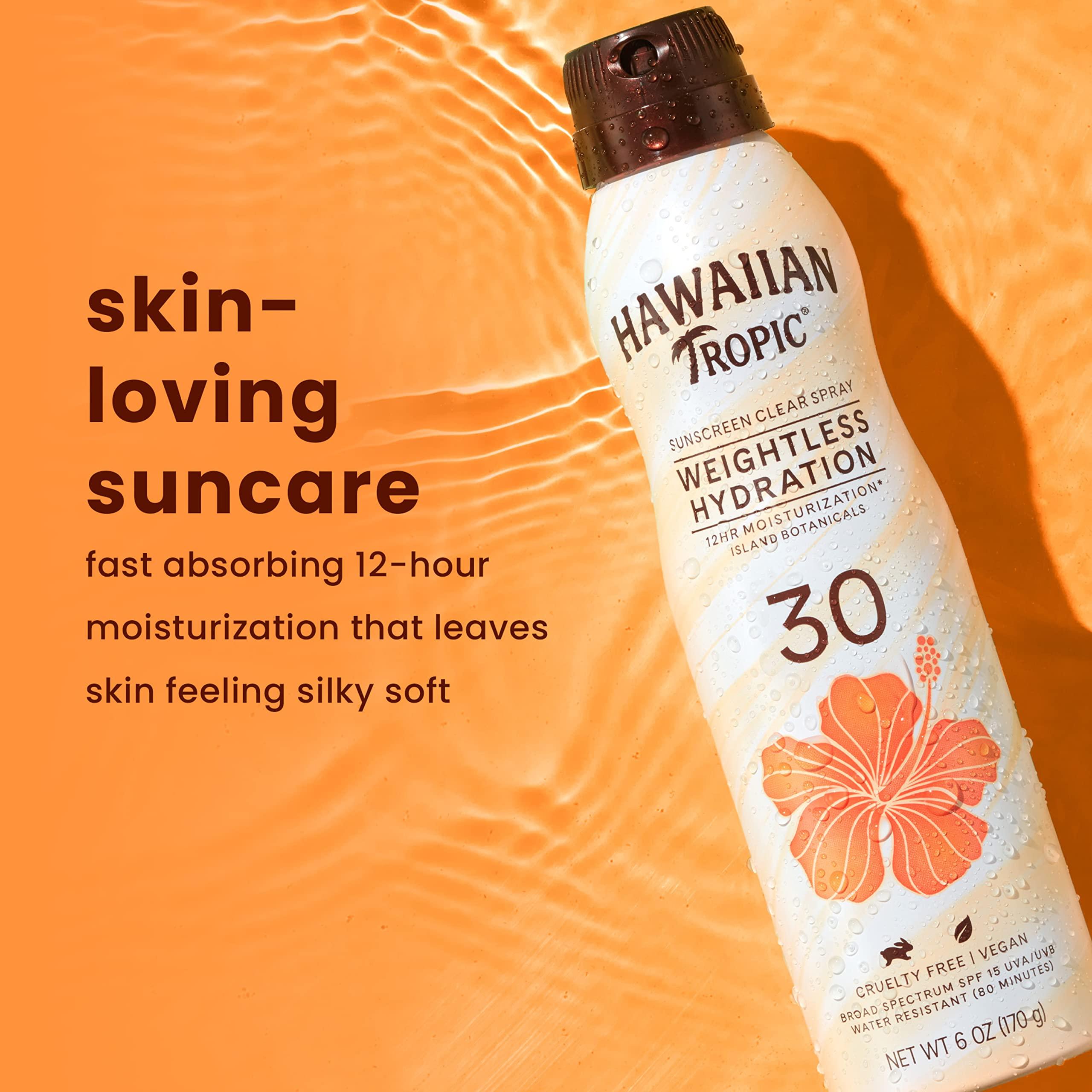 Hawaiian Tropic Hawaiian Tropic Sheer Touch Ultra Radiance SPF 50 Twin Pack & Weightless Hydration SPF 30 Clear Spray Sunscreen Twin Pack