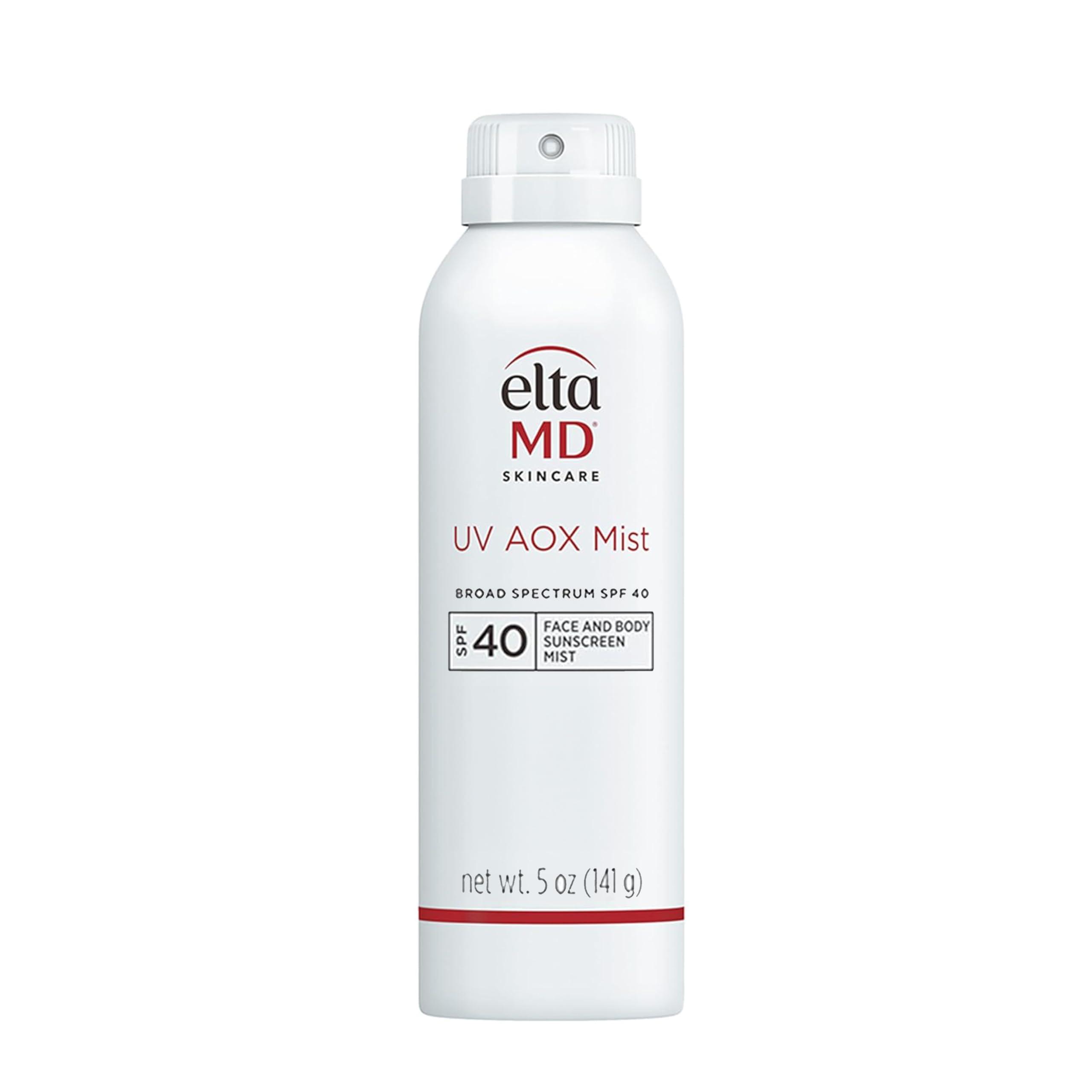 EltaMD EltaMD UV AOX Mist Mineral Sunscreen Spray, SPF 40 Spray Sunscreen for Face and Body, Zinc Oxide Formula, 5 oz Bottle