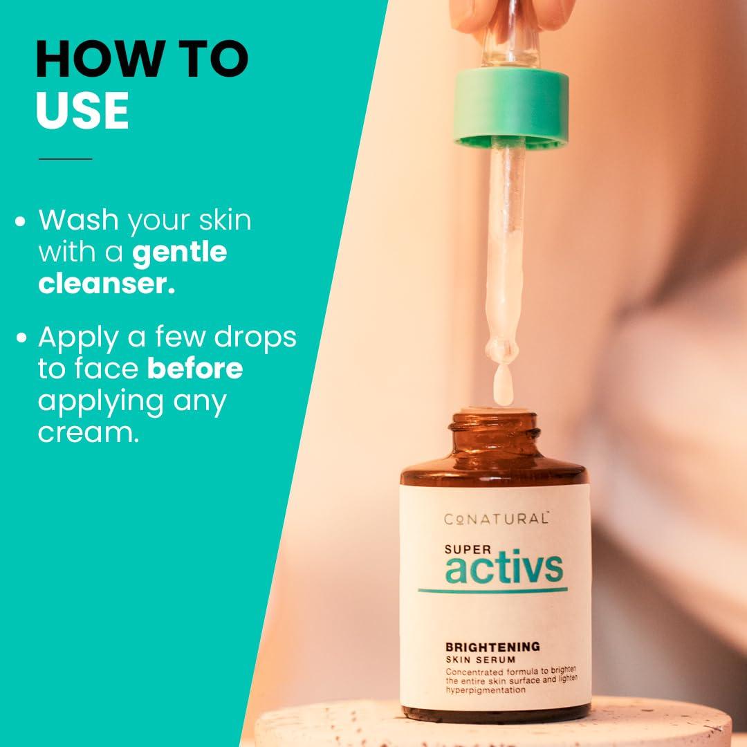 Conatural Conatural Brightening Serum 30ml - Radiant Face Serum, Daily Hydration, Antioxidant-Infused for Luminous Complexion, Water-Based Facial Serum for Radiance