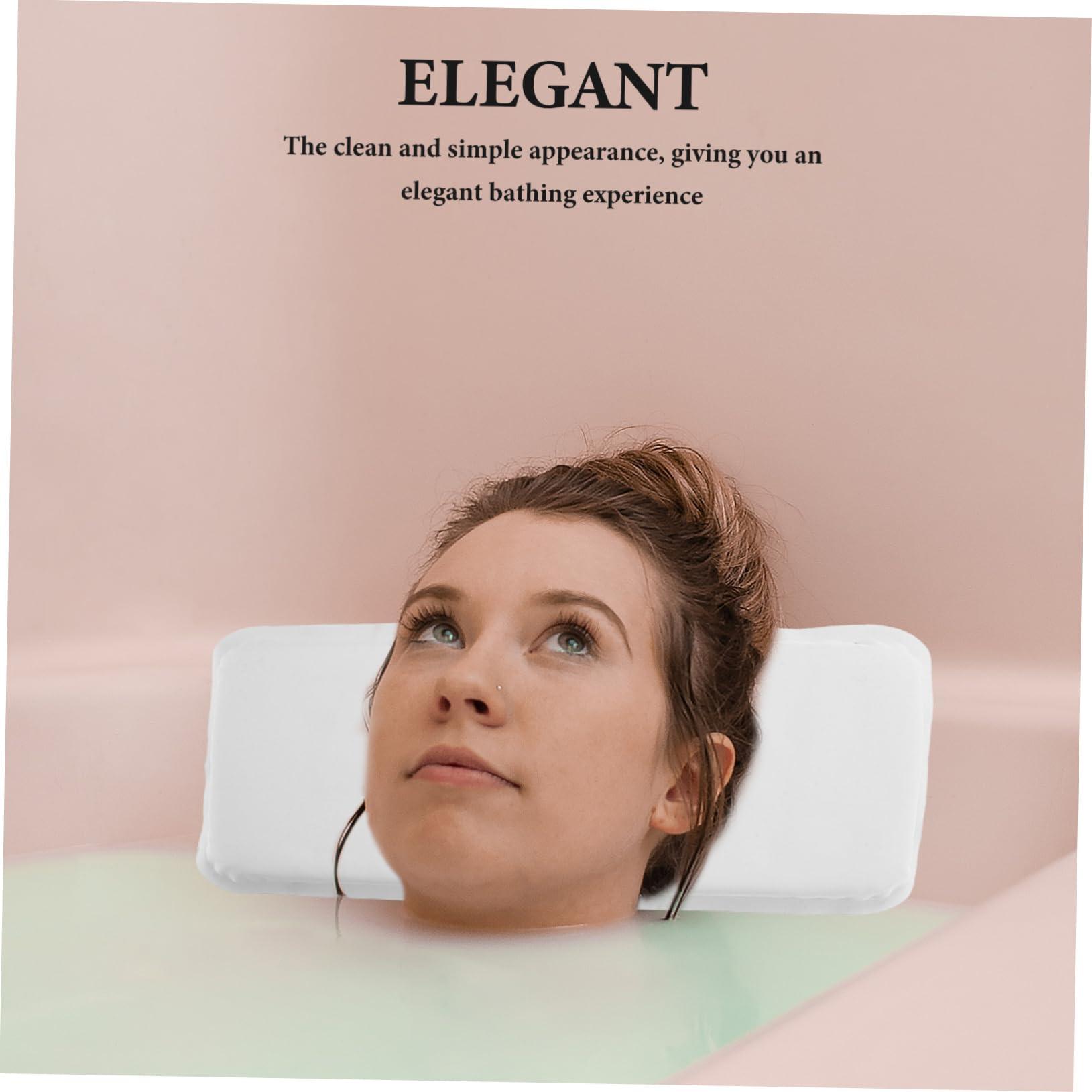 Outanaya Outanaya 1pc Cushion for Bathtub Bath Pillow Cooling Pillow Bath Headrest Lumbar Bath Back Pillow Airplane Pillow Car Seat Neck Support Bath Mat Bed Pillows Sponge Bathtub Pillow White