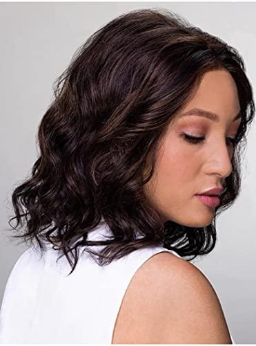 Jon Renau Maxwigs Julianne Lite Petite Cap Color 6 Fudgesicle - Jon Renau Wigs 11.5" Shoulder Length Synthetic Smart Lace Lightweight Density Front Monofilament Top Women's Beach Waves Bundle MaxWigs Hairloss Booklet