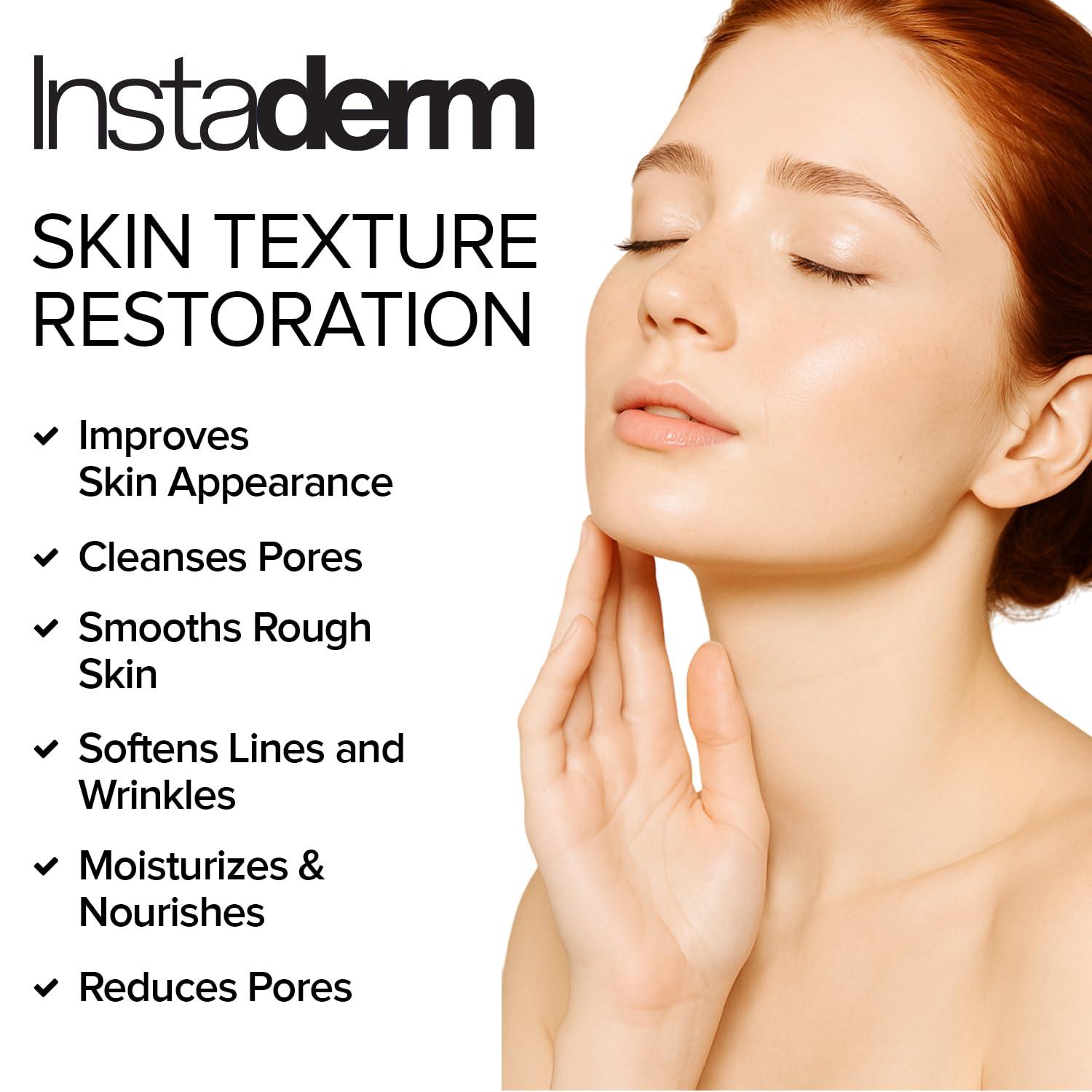 Instaderm Anti-Aging Exfoliating Peel Pads Smooths Fine Lines, Wrinkles, Dark Spots & Skin Roughness to Enhance the Skins Texture & Tone for Radiant Glow.