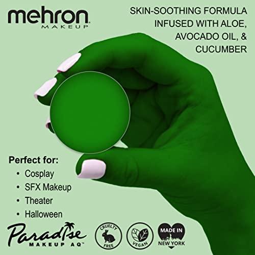 Mehron Mehron Makeup Paradise Makeup AQ Refill Size | Stage & Screen, Face & Body Painting, Beauty, Cosplay, Halloween | Water Activated Face Paint, Body Paint, Cosplay Makeup .25 oz (7 ml) (AMAZON GREEN)