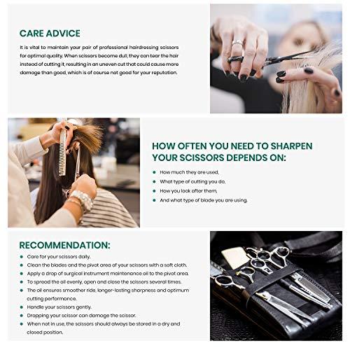 Blizzard Blizzard Professional Hair Cutting Scissors – 5 inch VG10 Cobalt Haircut Shears with Razor Sharp Blades - Matt Finish Barber Hairdressing Travel Case for Salons & Home Use