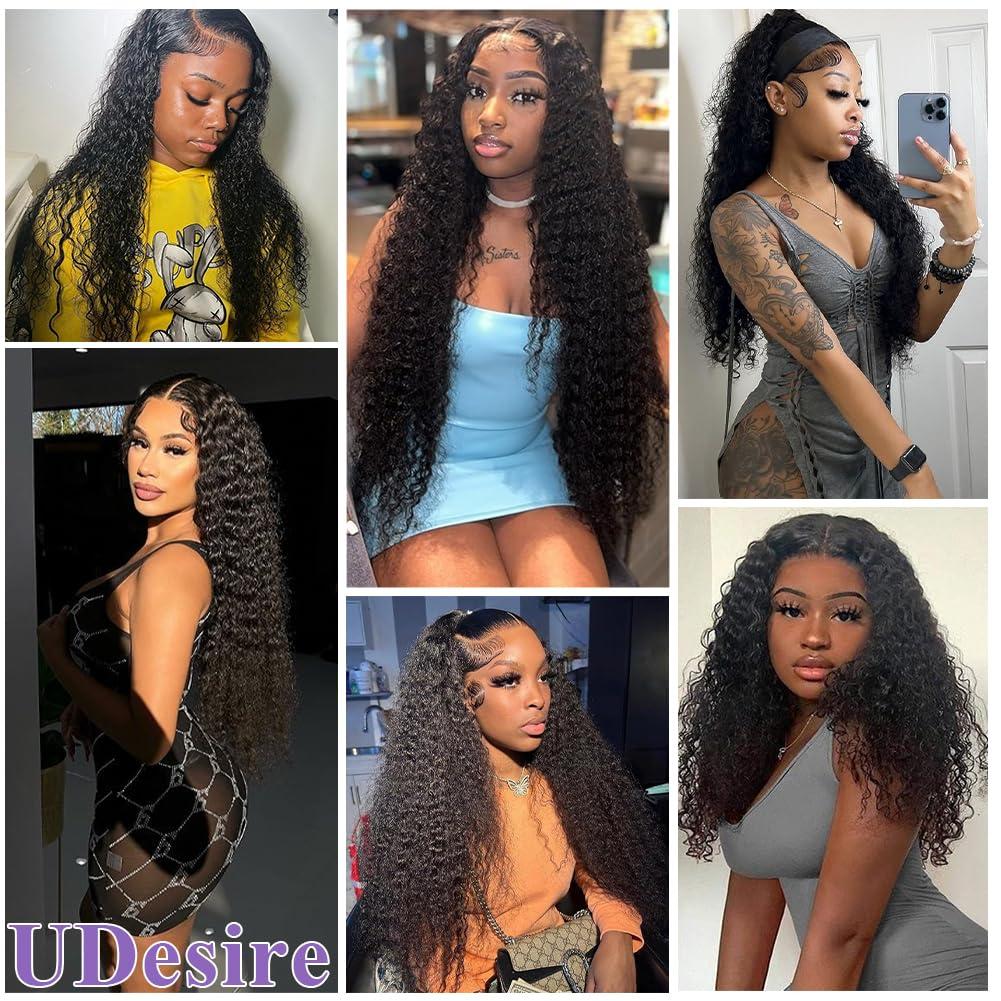 UDesire 10A Brazilian Virgin Curly Hair 1 Bundle Brazilian Curly Virgin Hair Weave 100% Unprocessed Brazilian Remy Human Hair Extensions Natural Black Color(16 inch)