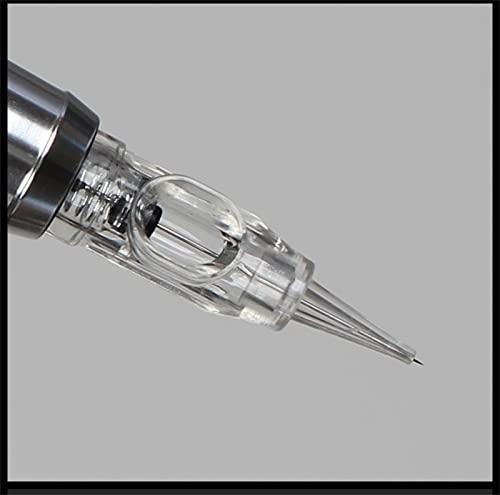MAXSMLZT Permanent Makeup Cartridge Needles 1RL/3RL/5RL/5F/7F Sterilized Eyebrow Tattoo Needle for Permanent Makeup Pen Machine,1rl 0.35mm,10pcs