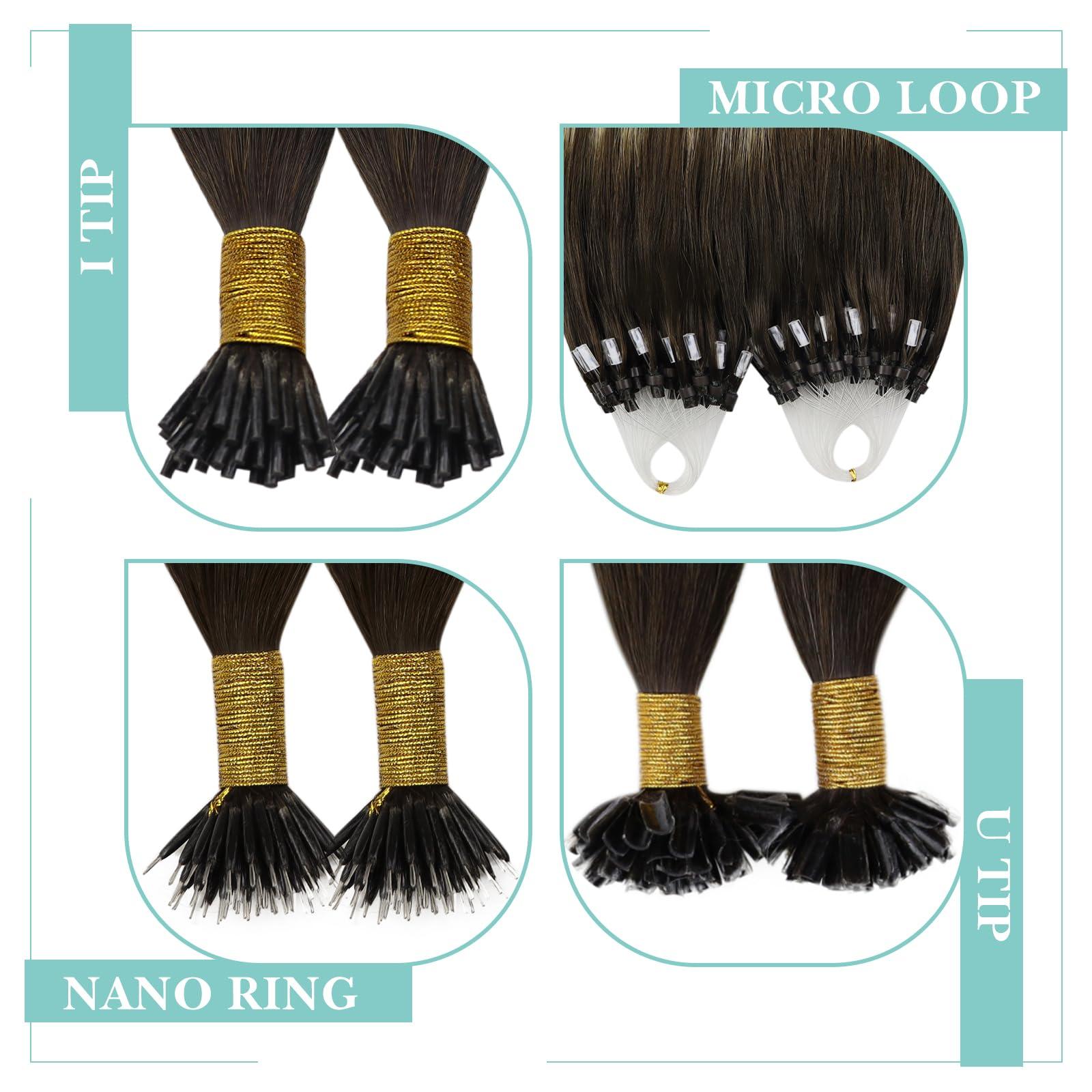 YoungSee YoungSee U Tip Hair Extensions Human Hair Dark Brown Ombre Ash Blonde U Tip Hair Extensions Human Hair Ombre Utips Hair Extensions Ombre Utip Extensions Hot Fusion Hair Extensions 22In 1G/S 50G