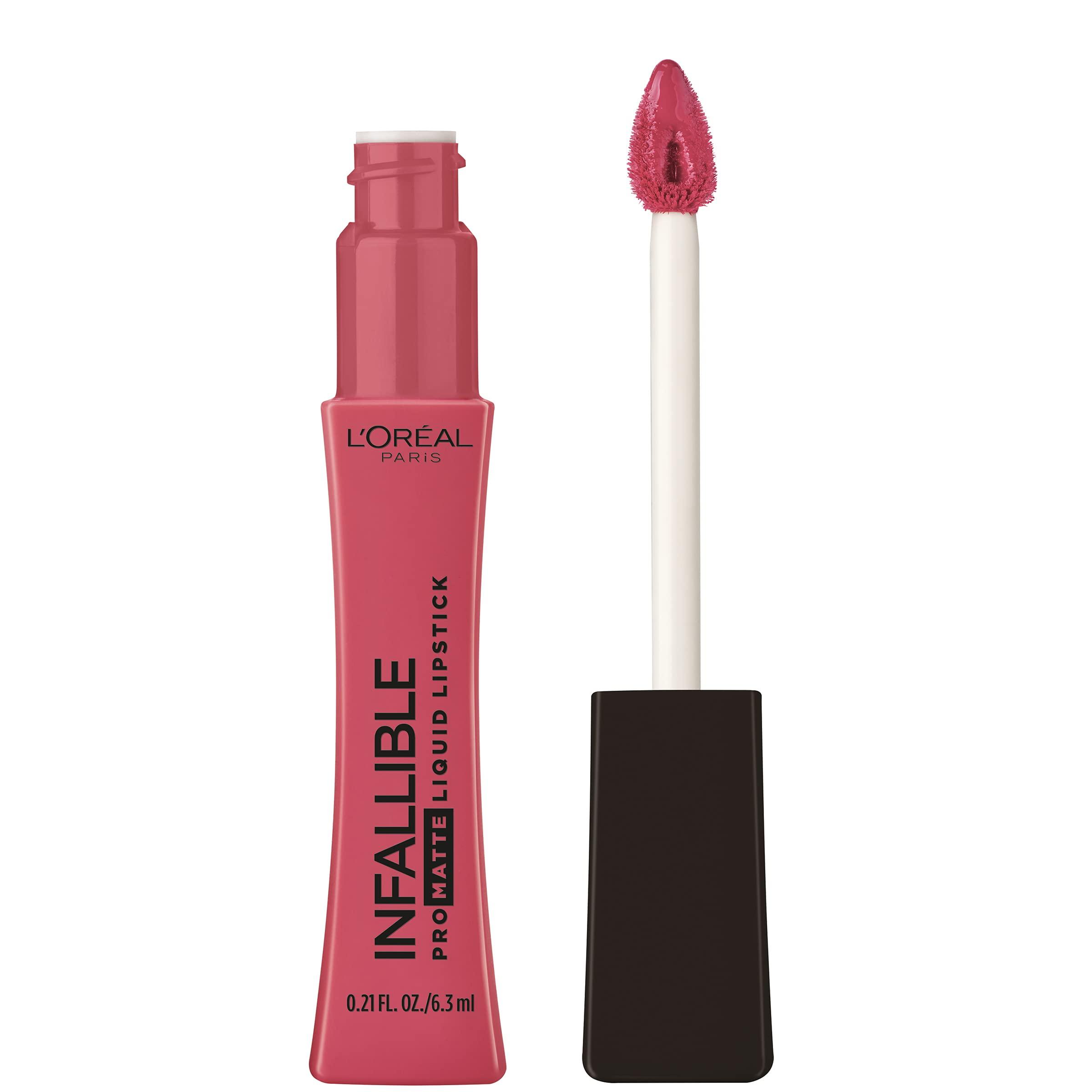 L'Oréal Paris L'Oreal Paris Infallible Pro Matte Liquid Lipstick, Long-Lasting Intense Matte Color, Up to 16HR Wear, highly pigmented, full coverage liquid lipstick, Pink Soirée, 0.21 fl. oz.