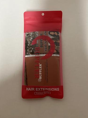 BUPPLER BUPPLER Halo Hair Extensions 12 Inch Invisible Wire Hair Extensions Adjustable Long Wavy Hair Extensions Synthetic Upgrade 4 Secure Clips in Hairpieces 12 Inch, Dark Brown Mix Medium Brown