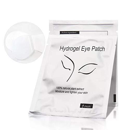 LSKeenon 100 Pcs Round Shaped Eye Gel Pads Under Eye Pads Lint Free Lash Extension Eye Gel Patches for Eyelash Extension Eye Mask Beauty Tool(White package)