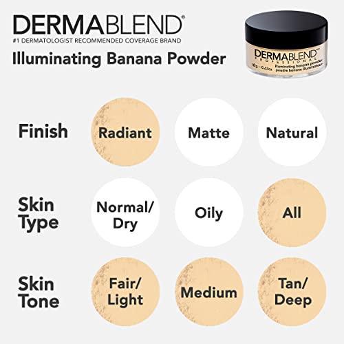 Dermablend Dermablend Illuminating Banana Powder, Loose Setting Powder Makeup for Brightening and a Long-Lasting Luminous Finish, up to 16hr Wear, 0.63 oz.