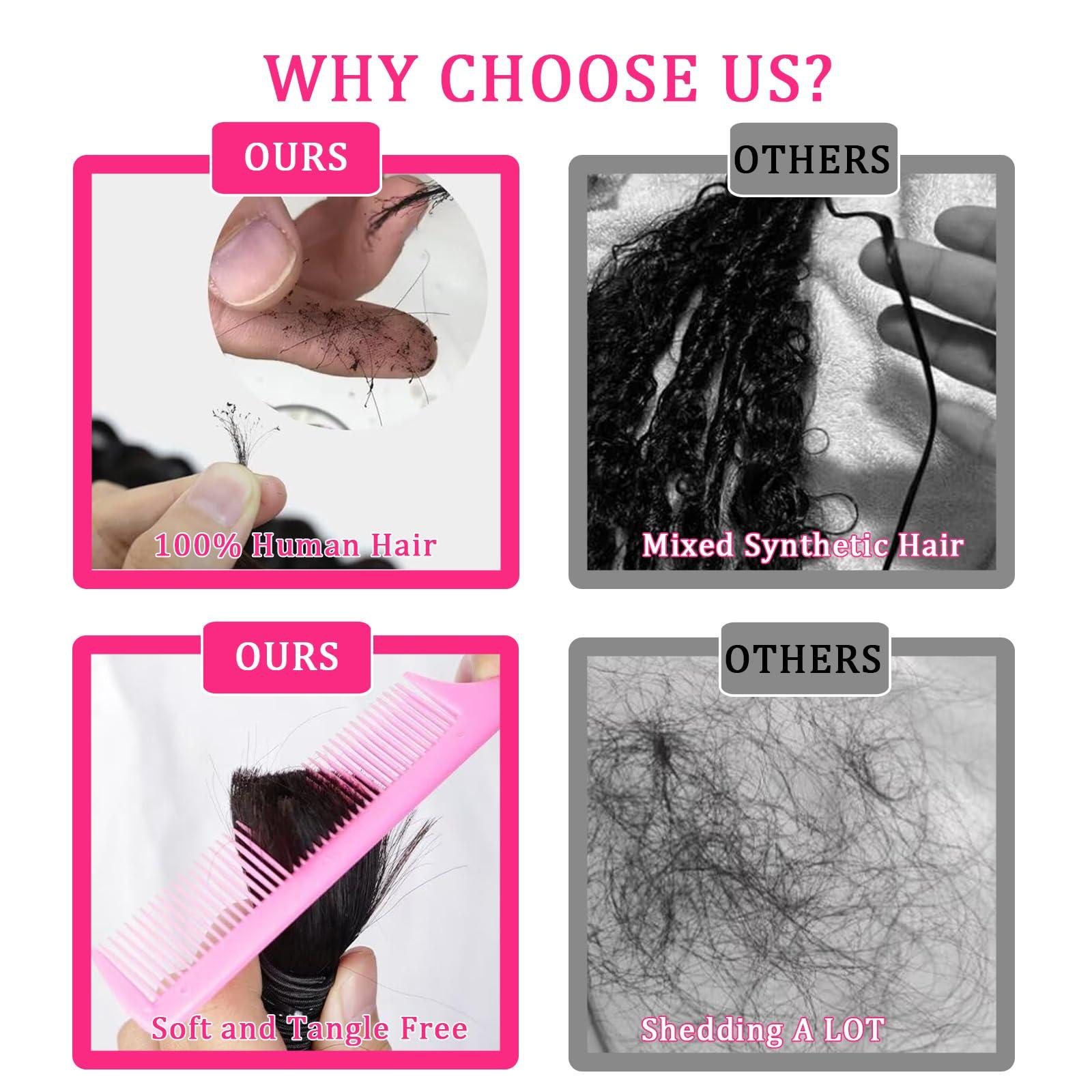 B-fashion Human Braiding Hair for Boho Braids Highlight Deep Wave Bulk Human Hair for Braiding 14 Inch 1 Bundle 50G P430 Brazilian Wet and Wavy Curly Ombre Human Hair Braiding Hair Extensions No Weft Bundles