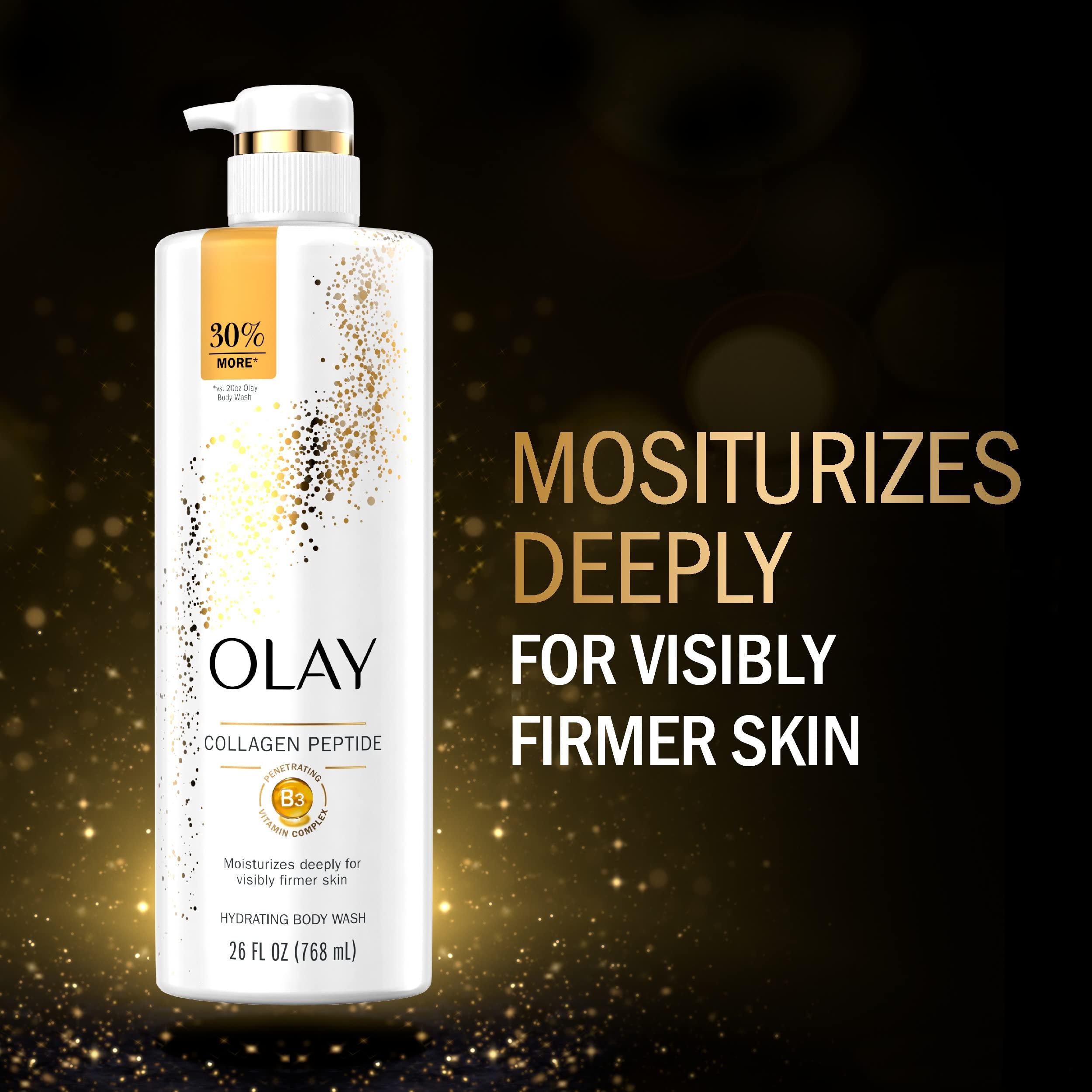 Olay Olay Cleansing & Firming Body Wash for Women with Vitamin B3 and Collagen, Younger & Healthier Looking Skin, Fast Absorbing Formula, 26 fl oz
