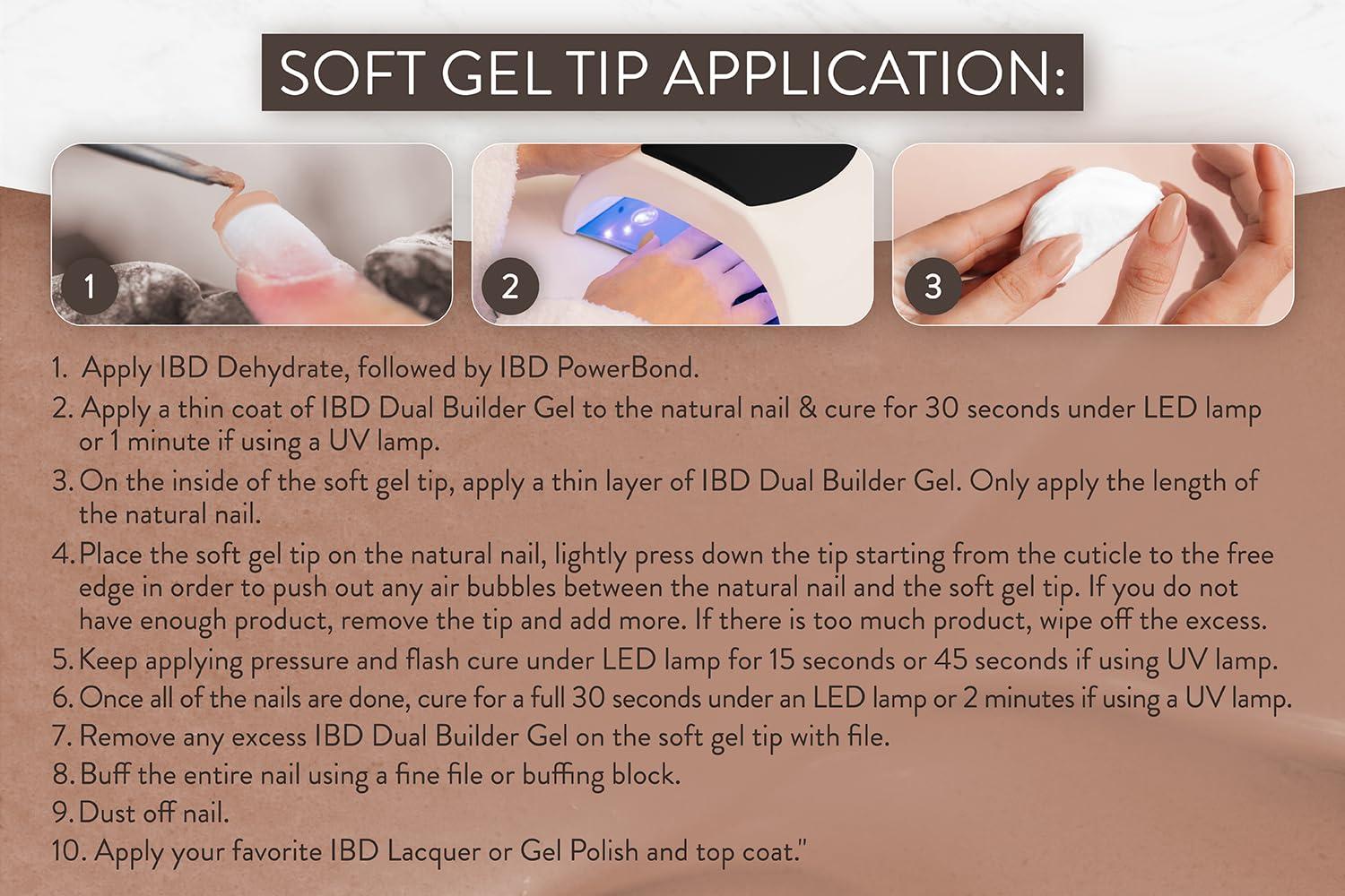 IBD ibd Dual Builder Gel in Barely Nude, Soft Gel/Adhesive, Easy Soak Off, 0.5 oz