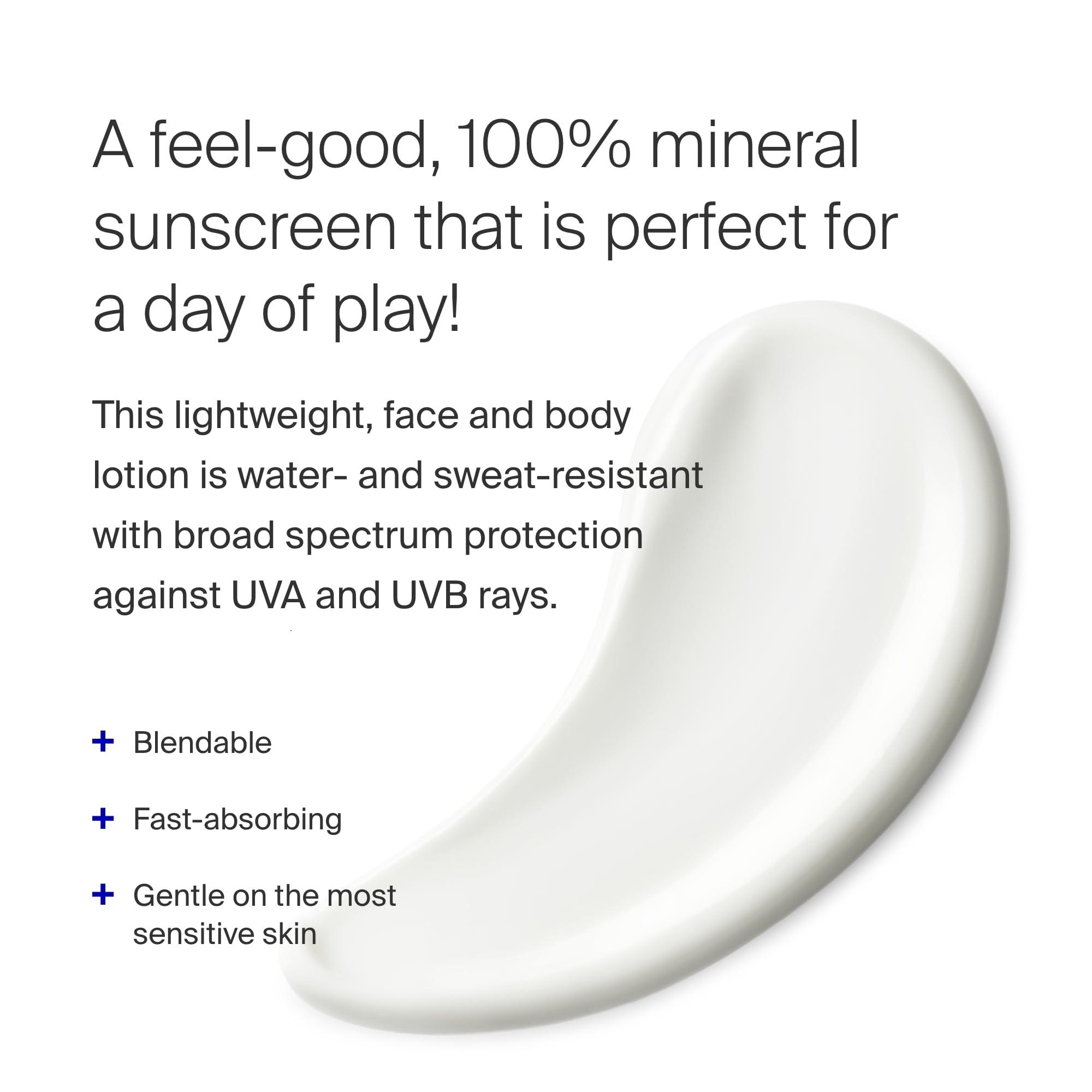 Supergoop! Supergoop ! PLAY 100% Mineral Lotion - 3 . 4 fl oz , Pack of 2 - Broad Spectrum SPF 50 Sunscreen for Face & Body - Lightweight , Fast Absorbing , Water Resistant - With Green Algae