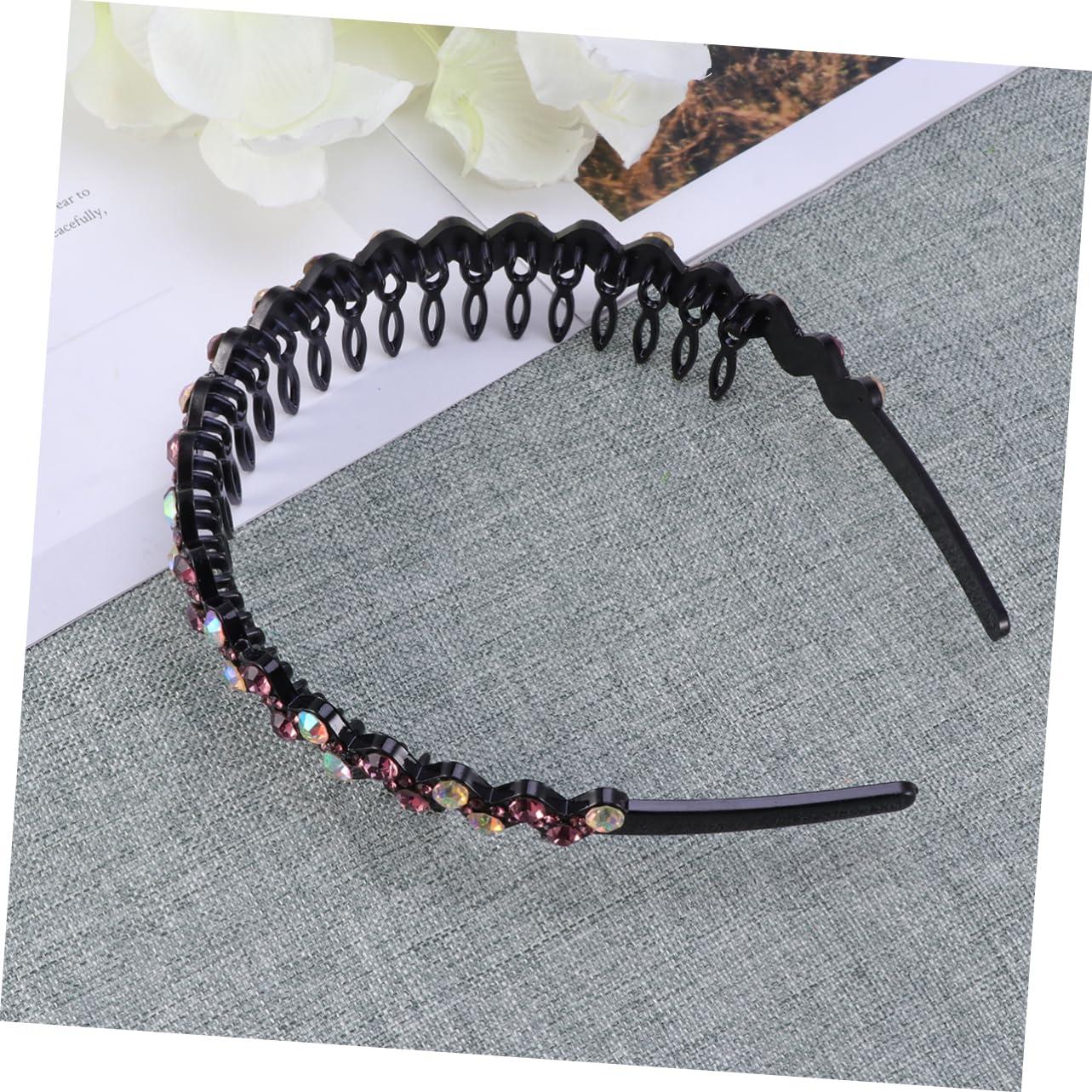 NOLITOY NOLITOY Toothed Hair Crystal Teeth Comb Headband Wave Hair Accessories for Women and Purple + AB Stylish Hair Beauty Tools for Everyday Use